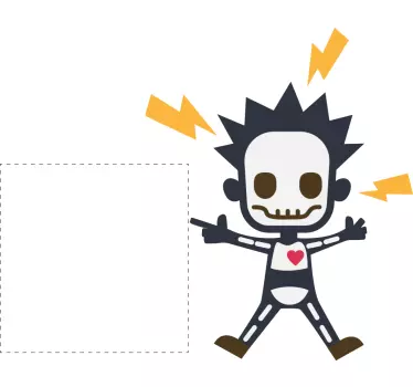 Electric man switch people wall decal - TenStickers