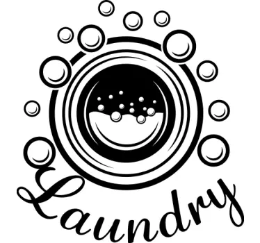 Laundry bubbles bathroom wall sticker - TenStickers