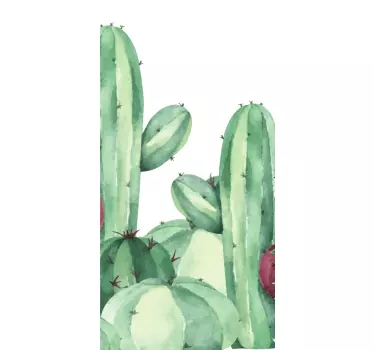 Cactus Plants shower door decals - TenStickers