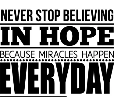 Believe in Hope wallpaper sticker - TenStickers