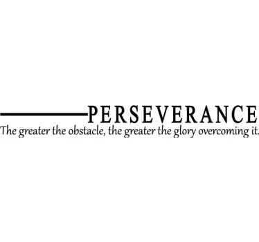 Perseverance inspirational office wall stickers - TenStickers