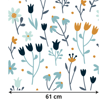 Minimalist flowers furniture decal - TenStickers