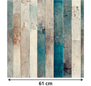 Aged Wood Blue Tones Furniture Decal - TenStickers