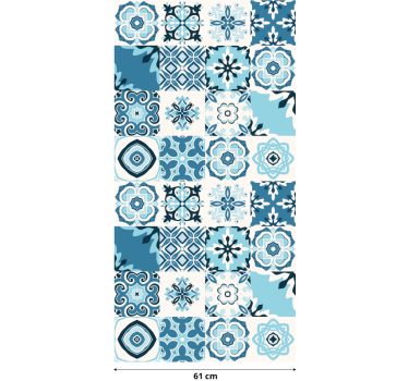Blue tiles furniture sticker - TenStickers