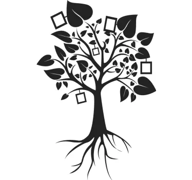 Tree frames bedroom wall sticker - TenStickers
