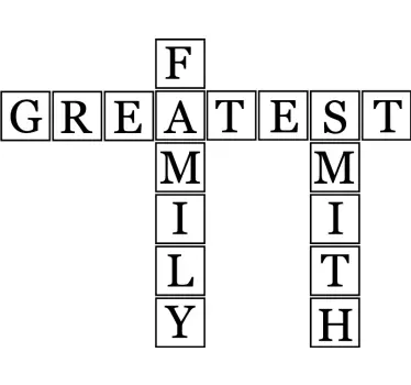 Scrabble Family Name Custom Sticker - TenStickers