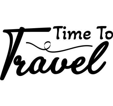Time to travel campervan decal - TenStickers