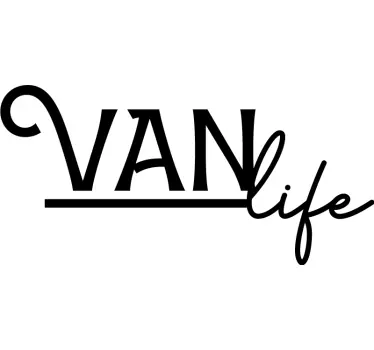 Van life camper van text sticker - TenStickers