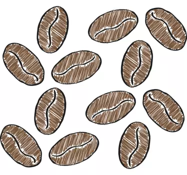 Coffee Beans appliance stickers - TenStickers