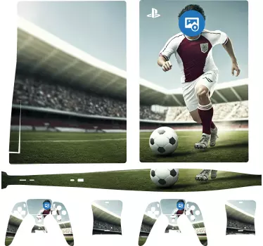 Soccer player football ps5 sticker - TenStickers