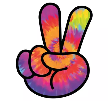 Fingers crossed peace sign motorcycle decal - TenStickers