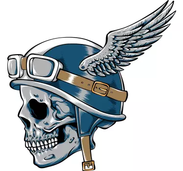 Helmet Skull motorcycle decal - TenStickers