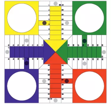 parcheesi game furniture sticker - TenStickers
