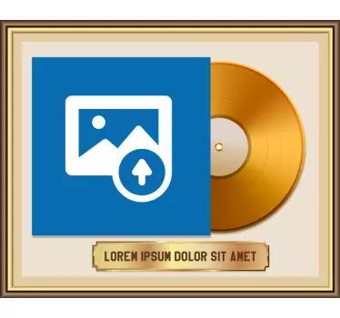Custom gold vinyl record music sticker - TenStickers
