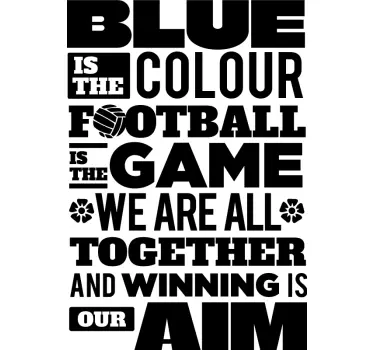 Chelsea anthem football sticker for wall - TenStickers