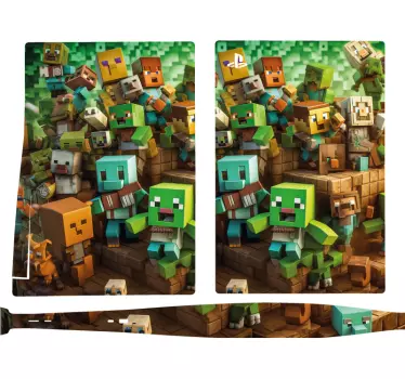 block characters video game sticker - TenStickers