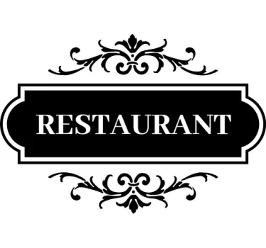 Custom restaurant sign wall decal - TenStickers