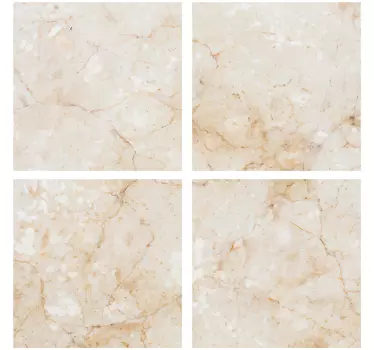Modern beige marble kitchen tile sticker - TenStickers
