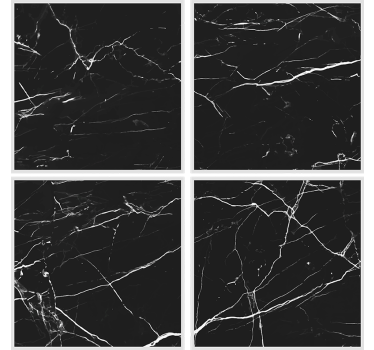 Modern black marble veins tile wall vinyl sticker - TenStickers