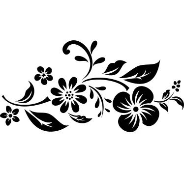 Office flower wall sticker translucent - TenStickers
