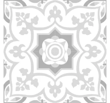 Grey tones Moroccan bathroom tile sticker - TenStickers