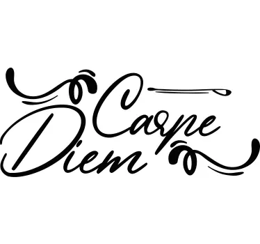Carpe diem motivational wall decal - TenStickers