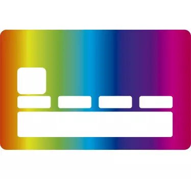 Rainbow design bank card sticker - TenStickers