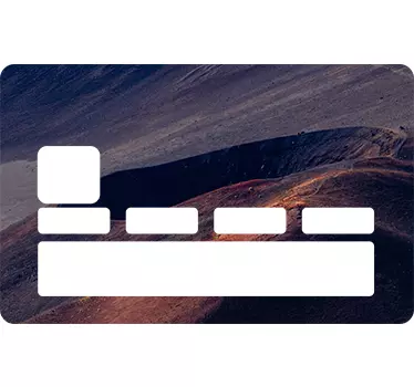 Volcano landscape credit card sticker - TenStickers