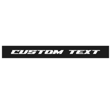 Custom sun visor text car sticker - TenStickers