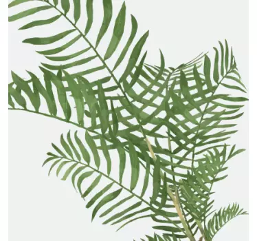 Green leaves kitchen plant wall sticker Tile - TenStickers