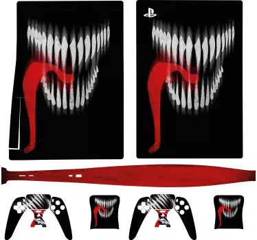 Monster teeth design ps5 sticker - TenStickers