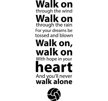 "Walk on through the wind" Inspirational Sports Wall Sticker - TenStickers