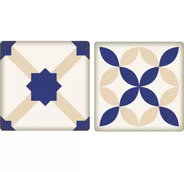 Ceramic Pattern Border Sticker - TenStickers