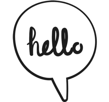 Hello Comic Book Speech Bubble - TenStickers