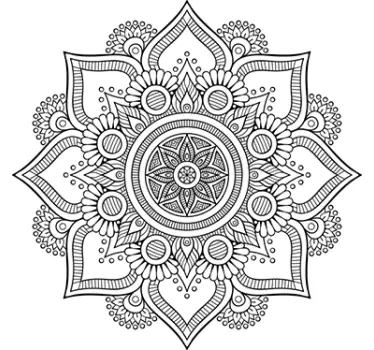 Floral mandala decorative wall sticker - TenStickers
