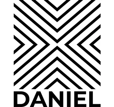 lines with name video game sticker - TenStickers