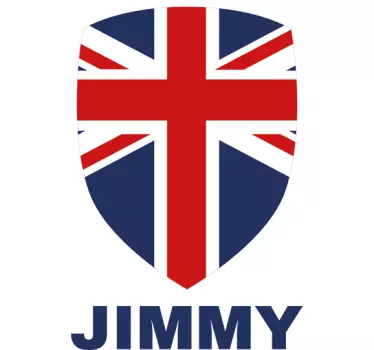 Personalised Union Jack Sticker - TenStickers