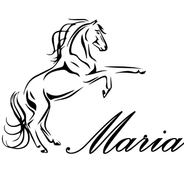 Personalised Prancing Horse Sticker - TenStickers
