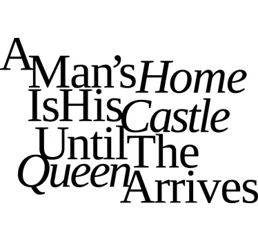 A Man's Home... Wall Sticker - TenStickers