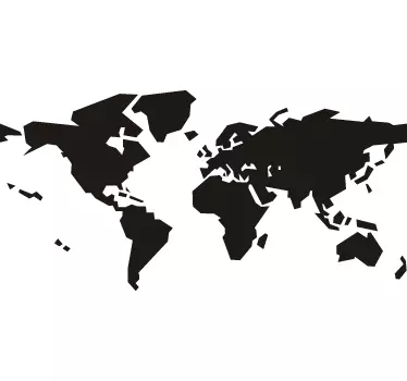 Abstract world map wall sticker - TenStickers