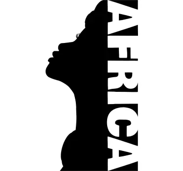 African Woman Silhouette Wall Sticker - TenStickers