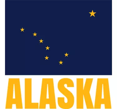ALASKA STARS AND STRIPES flag sticker - TenStickers