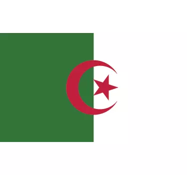 Algerian National Emblem flag sticker - TenStickers
