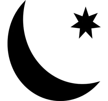 Arabic Moon and Star Sticker - TenStickers
