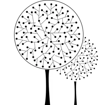 Atomic Trees Wall Sticker - TenStickers