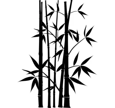 Bamboo Leaves Sticker - TenStickers