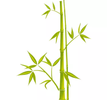 Bamboo Tree Bathroom Sticker - TenStickers