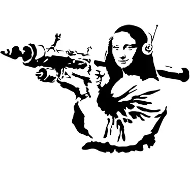Mona Lisa Missile Banksy Wall Art Sticker - TenStickers