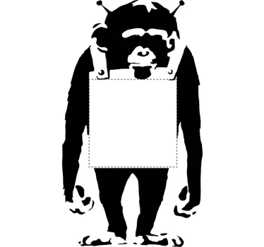 Banksy monkey light switch sticker - TenStickers