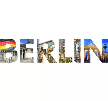 Berlin Wall Decal with Images - TenStickers